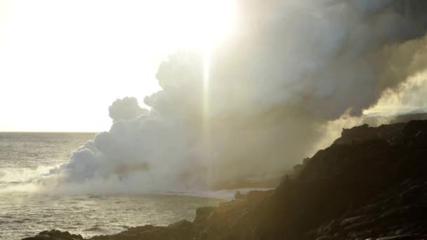 Uitbarstende vulkaan Kilauea — Stockvideo