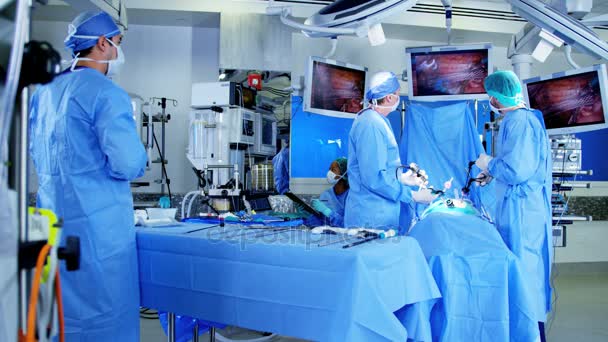 Laparoszkópos sebészi képzés művelet — Stock videók