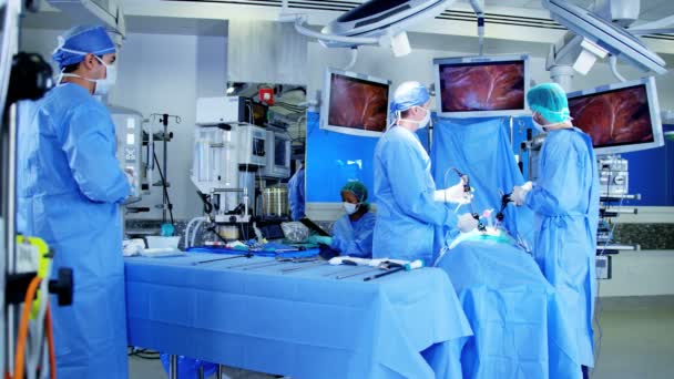 Лапароскопічної хірургічна операція — стокове відео