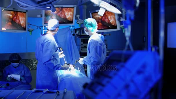 Laparoszkópos sebészeti beavatkozás — Stock videók