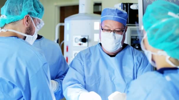 Medical team performing  surgery operation — Stock Video