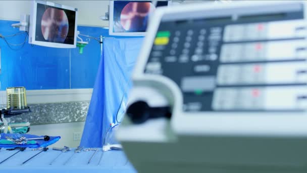 Instalação de operação de treinamento médico laparoscópico — Vídeo de Stock