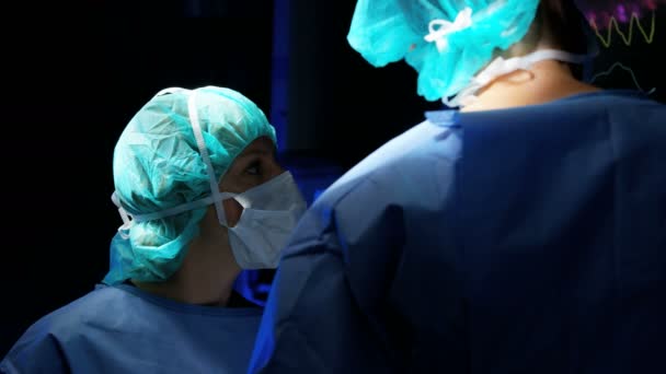 Laparoscopic surgical training operation — Stock Video