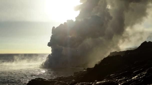 Kilauea eruttazione vulcano magma bollente — Video Stock