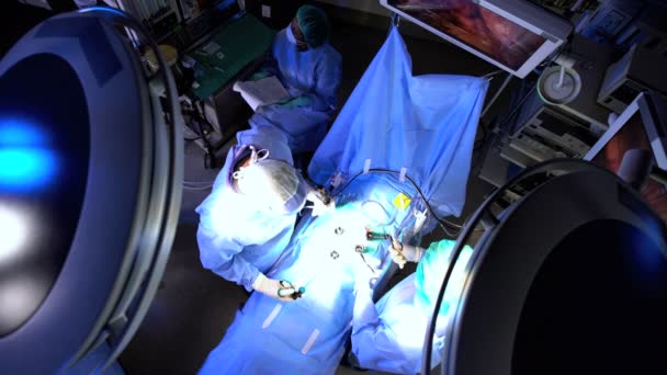 Operação cirúrgica realizada por cirurgiões — Vídeo de Stock