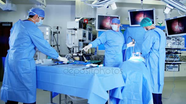 Laparoskopowa operacja chirurgiczna — Wideo stockowe