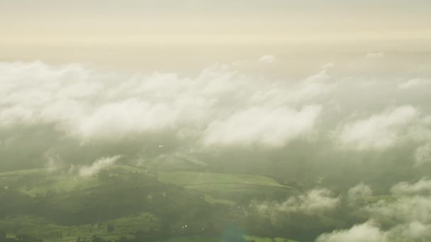 Sunrise Пташиного Польоту Хмари Над Великого Лондона Сільській Місцевості Транспортних — стокове відео