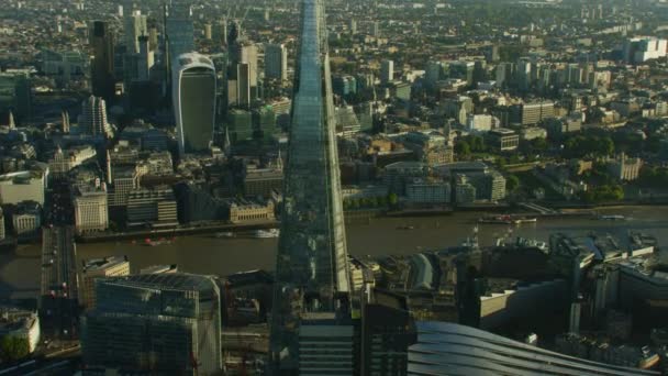 Londra Ngiltere Kasım 2017 Gündoğumu Londra Şehir Manzarası Shard Kule — Stok video