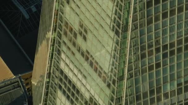 London November 2017 Luft Close View Sunrise Shard Glass Exterior — Stockvideo