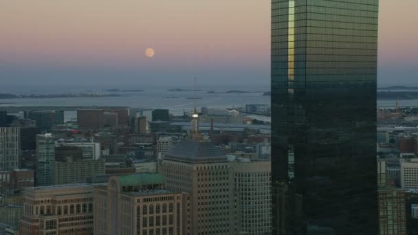 Boston Usa Listopada 2017 Widok Centrum Miasta Budynki Wieżowiec John — Wideo stockowe