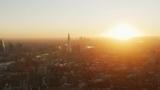 Londres Reino Unido Novembro 2017 Vista Aérea Nascer Sol Com — Vídeo de Stock