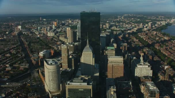 건물의 스카이 버클리 보스턴 미국의 프런트 조감도 — 비디오
