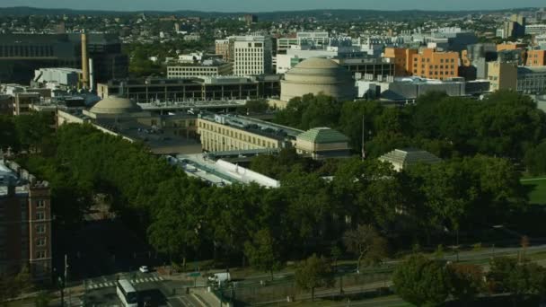 Aerial View Great Dome Massachusetts Institute Technology University Learning Facility — Stock Video