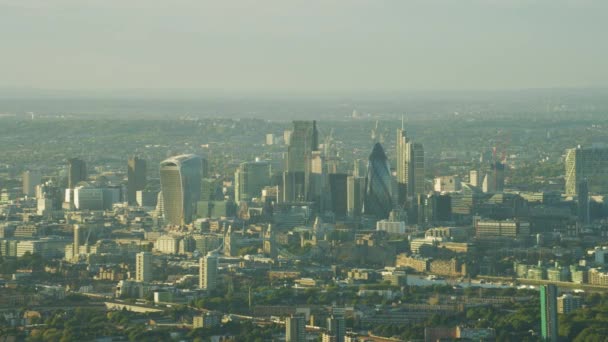 Londres Reino Unido Novembro 2017 Vista Aérea Pôr Sol Cidade — Vídeo de Stock