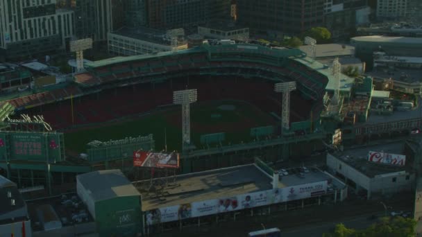 Boston Usa November 2017 Flygfoto Över Amerikanska Fenway Park Stadium — Stockvideo