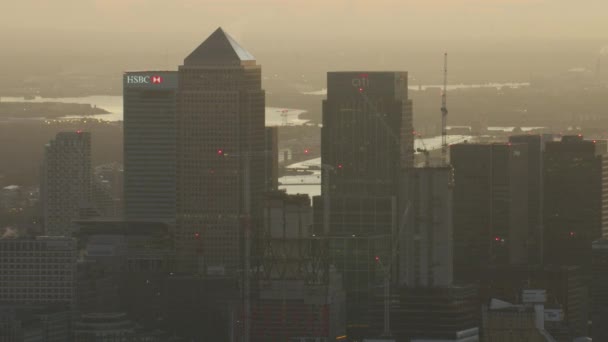 Londres Reino Unido Noviembre 2017 Vista Aérea Del Amanecer Londres — Vídeos de Stock