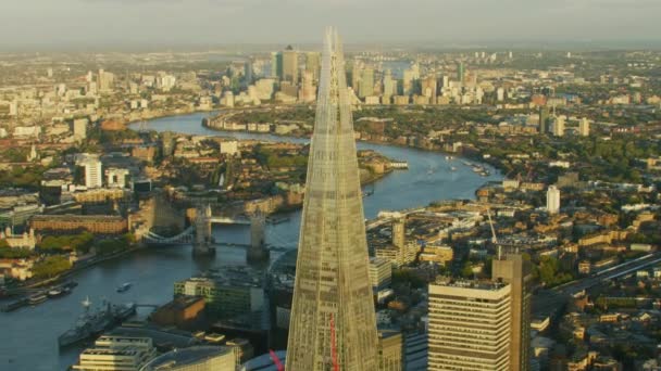 Londra Regno Unito Novembre 2017 Veduta Aerea Tramonto Paesaggio Urbano — Video Stock