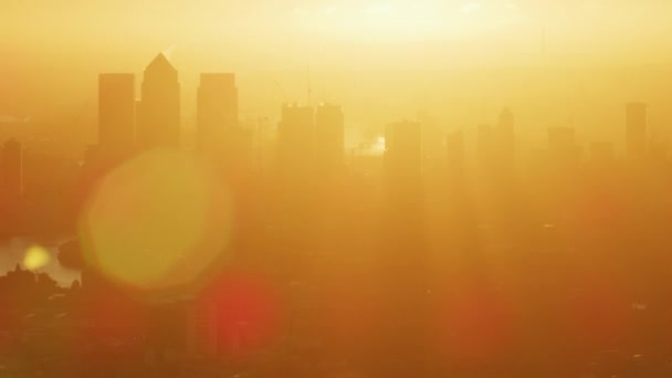 Londres Reino Unido Noviembre 2017 Vista Aérea Con Luz Solar — Vídeos de Stock