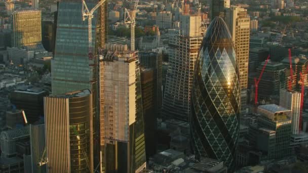 Londýn Velká Británie Listopad 2017 Letecký Pohled Východ Slunce Londýnské — Stock video