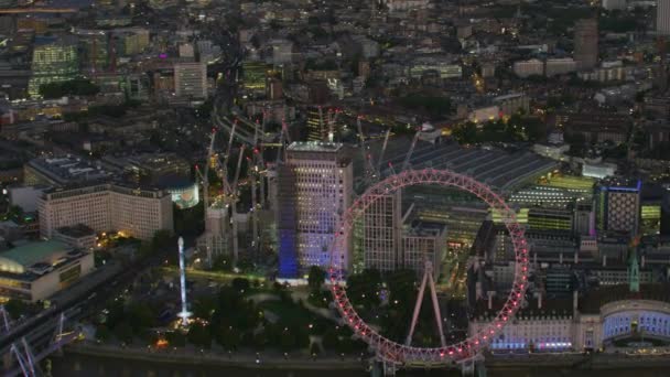 Londres Reino Unido Noviembre 2017 Vista Aérea Por Noche Londres — Vídeo de stock