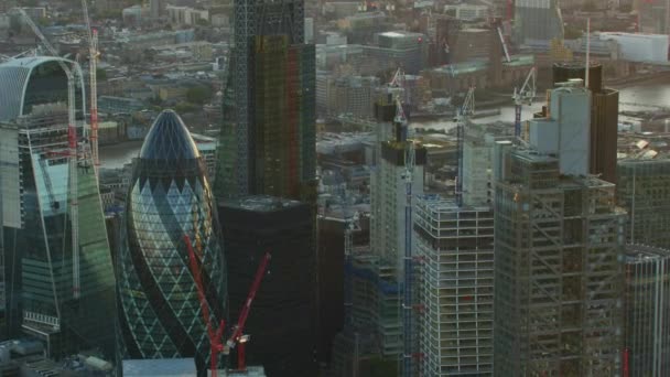 Londres Reino Unido Novembro 2017 Vista Aérea Com Solário Cidade — Vídeo de Stock