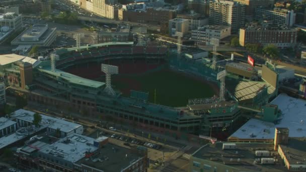 Boston Usa November 2017 Aerial View American Fenway Park Stadium — Stock Video