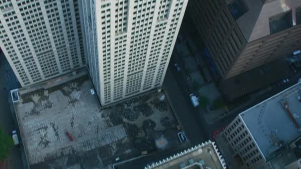 Vista Aérea Los Edificios Del Distrito Financiero John Hancock Tower — Vídeos de Stock