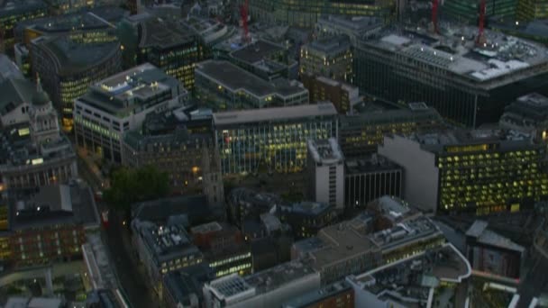 Aerial View Sunset Smithfield Buyers Walk Markets River Thames City — Stock Video
