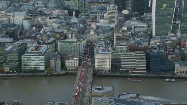 Londres Reino Unido Noviembre 2017 Vista Aérea Atardecer London Bridge — Vídeos de Stock