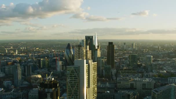 Londres Reino Unido Noviembre 2017 Vista Aérea Atardecer Londres Paisaje — Vídeo de stock