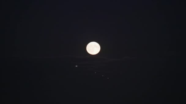 Londen November 2017 Luchtfoto Avonds Maan Vliegtuigen Verlichte Skyline Van — Stockvideo