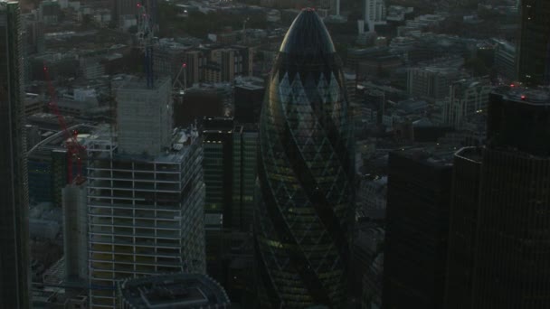 London November 2017 Luftaufnahme Bei Sonnenaufgang Über Der City London — Stockvideo