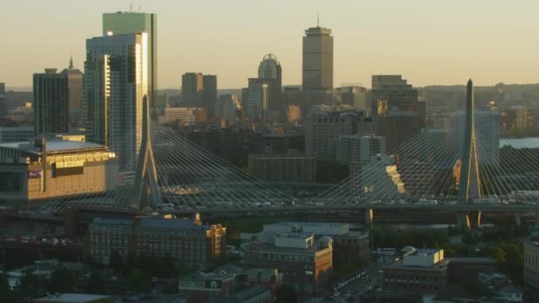 Boston Verenigde Staten November 2017 Luchtfoto Van Bunker Hill Ons — Stockvideo