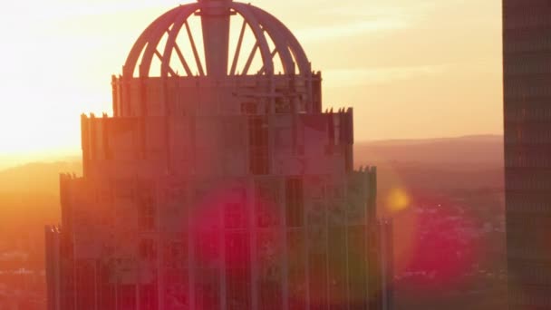 Boston Verenigde Staten November 2017 Luchtfoto Zonsondergang Zon Flare Weergave — Stockvideo