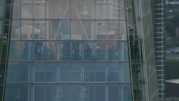 Londra Regno Unito Novembre 2017 Vista Aerea Vicino Shard Glass — Video Stock