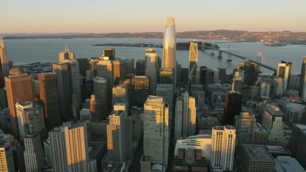 Vue Aérienne Centre Ville Quartier Financier Gratte Ciel Salesforce Tower — Video