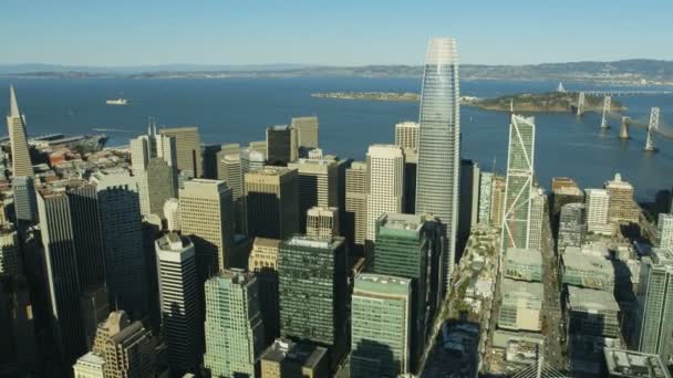 San Francisco Noviembre 2017 Vista Aérea Del Nuevo Centro Salesforce — Vídeos de Stock