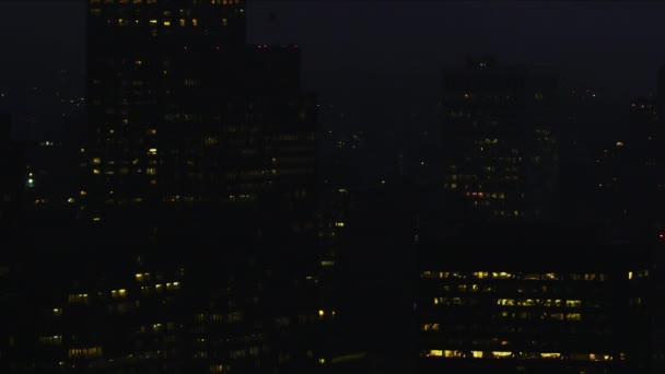 San Francisco Listopada 2017 Aerial Noc Oświetlony Miasto Widok Office — Wideo stockowe