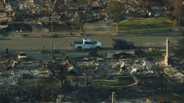 San Francisco Noviembre 2017 Vista Aérea Devastación Causada Por Incendio — Vídeo de stock