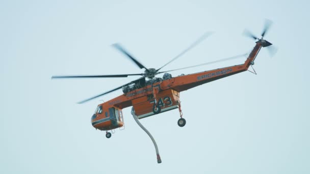 San Francisco November 2017 Aerial View Erickson Helicopter Used Rescue — Stock Video