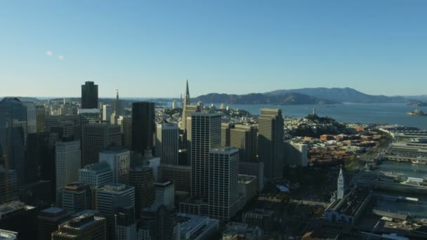 San Francisco Noviembre 2017 Vista Aérea Frente Mar Del Puerto — Vídeos de Stock