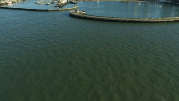 航空大都会展示城市观渔人码头39号俄罗斯小山奥克兰海湾大桥市中心天际线旧金山湾太平洋加利福尼亚美洲 — 图库视频影像