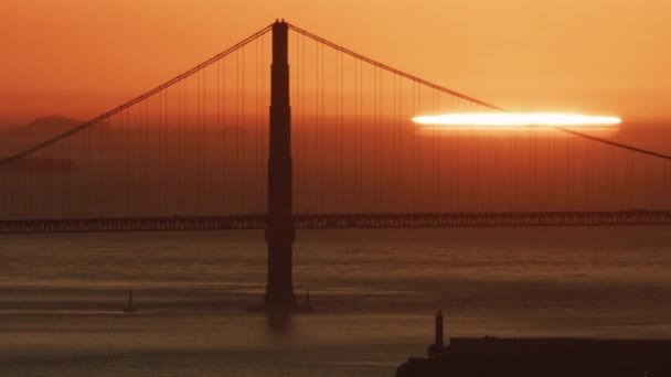 Alcatraz Sziget Golden Gate Híd Minket 101 Autópálya Marin Kikötő — Stock videók