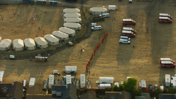 São Francisco Novembro 2017 Vista Aérea Tendas Acidentes Desastres Acampamento — Vídeo de Stock