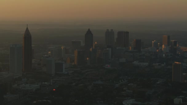 Atlanta Novembre 2017 Vue Aérienne Lever Soleil Matin Sur Les — Video