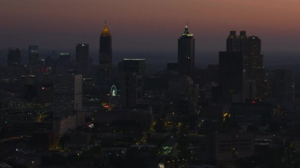 Atlanta Novembre 2017 Vue Aérienne Lever Soleil Sur Centre Ville — Video