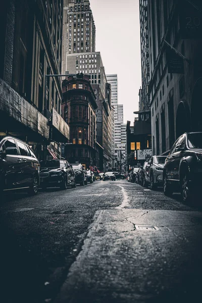 Ruas Movimentadas Nova York Com Tráfego Carros Manhattan Nova York — Fotografia de Stock