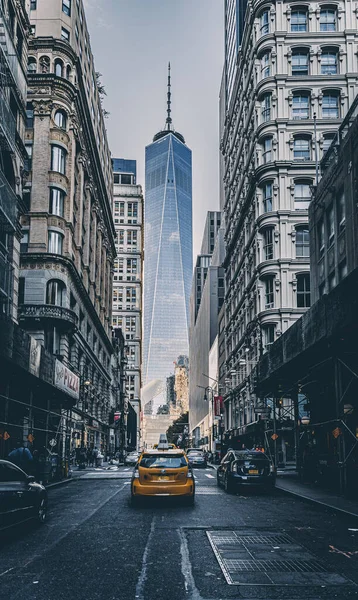 Ruas Movimentadas Nova York Com Tráfego Carros Manhattan Nova York — Fotografia de Stock