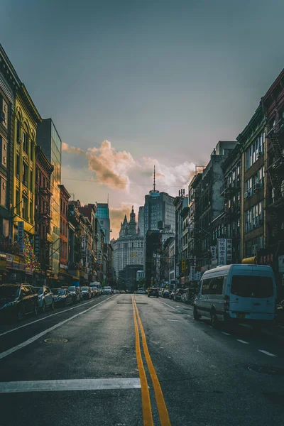 Ruas Movimentadas Nova York Com Tráfego Carros Manhattan Nova York — Fotografia de Stock