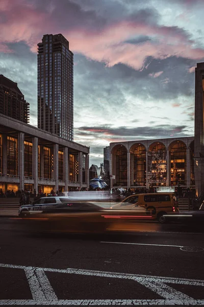 Drukke Straten Van New York City Met Autoverkeer Manhattan New — Stockfoto